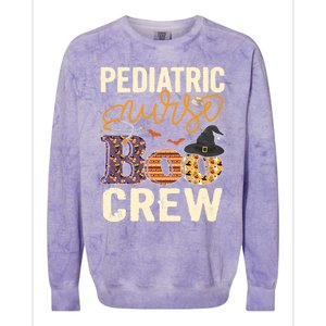 Scary Nurse Halloween Ghost Spider Pediatric Nurse Boo Crew Gift Colorblast Crewneck Sweatshirt