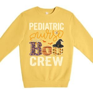 Scary Nurse Halloween Ghost Spider Pediatric Nurse Boo Crew Gift Premium Crewneck Sweatshirt