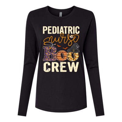 Scary Nurse Halloween Ghost Spider Pediatric Nurse Boo Crew Gift Womens Cotton Relaxed Long Sleeve T-Shirt