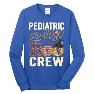 Scary Nurse Halloween Ghost Spider Pediatric Nurse Boo Crew Gift Tall Long Sleeve T-Shirt