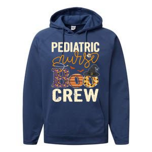 Scary Nurse Halloween Ghost Spider Pediatric Nurse Boo Crew Gift Performance Fleece Hoodie