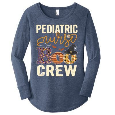 Scary Nurse Halloween Ghost Spider Pediatric Nurse Boo Crew Gift Women's Perfect Tri Tunic Long Sleeve Shirt