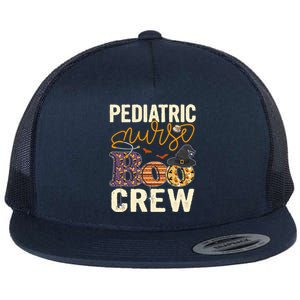 Scary Nurse Halloween Ghost Spider Pediatric Nurse Boo Crew Gift Flat Bill Trucker Hat