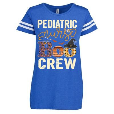 Scary Nurse Halloween Ghost Spider Pediatric Nurse Boo Crew Gift Enza Ladies Jersey Football T-Shirt