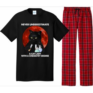 Science Nerdy Humor Chemistry Teacher Cat Feline Lover Meaningful Gift Pajama Set