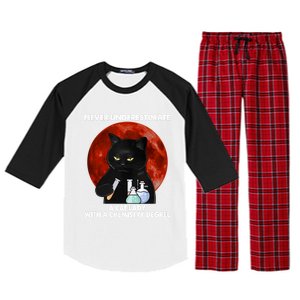 Science Nerdy Humor Chemistry Teacher Cat Feline Lover Meaningful Gift Raglan Sleeve Pajama Set