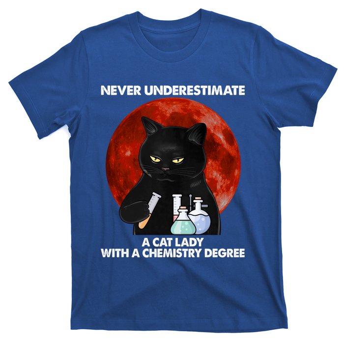 Science Nerdy Humor Chemistry Teacher Cat Feline Lover Meaningful Gift T-Shirt