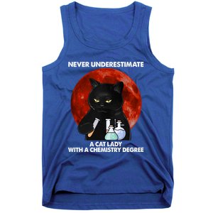 Science Nerdy Humor Chemistry Teacher Cat Feline Lover Meaningful Gift Tank Top