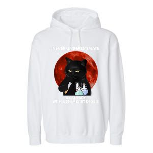 Science Nerdy Humor Chemistry Teacher Cat Feline Lover Meaningful Gift Garment-Dyed Fleece Hoodie