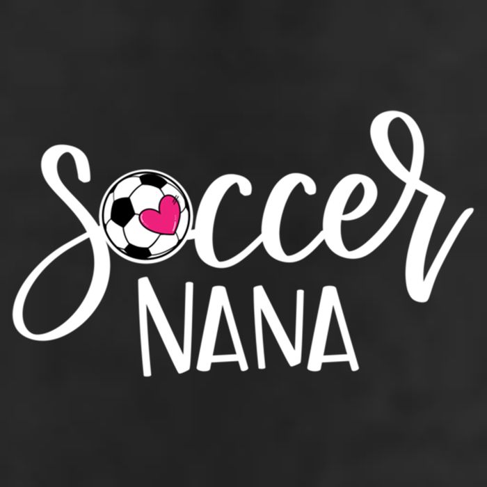 Soccer Nana Hand Lettered Gift For Nana With Ball And Heart Gift Beanie