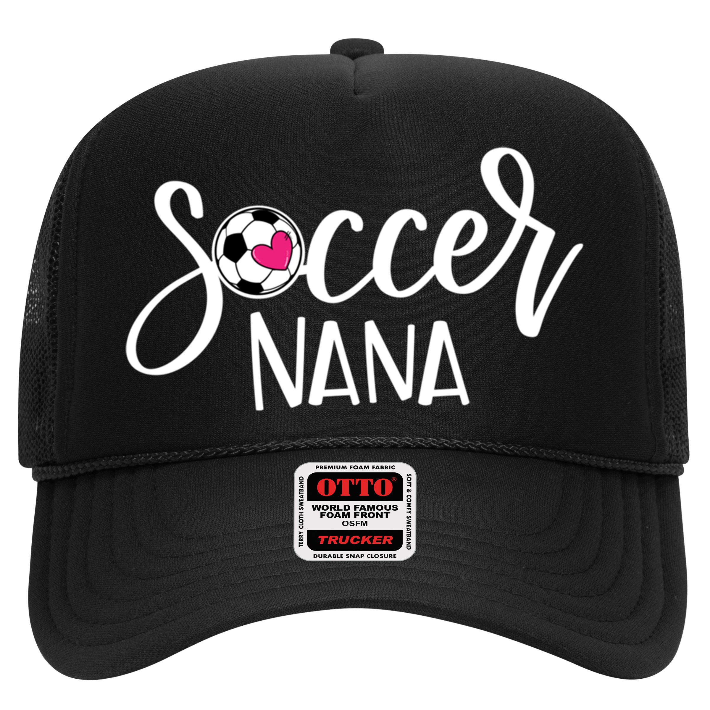 Soccer Nana Hand Lettered Gift For Nana With Ball And Heart Gift Hat