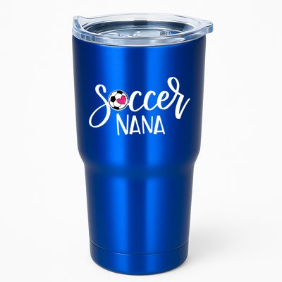 Soccer Nana Hand Lettered Gift For Nana With Ball And Heart Gift Tumbler