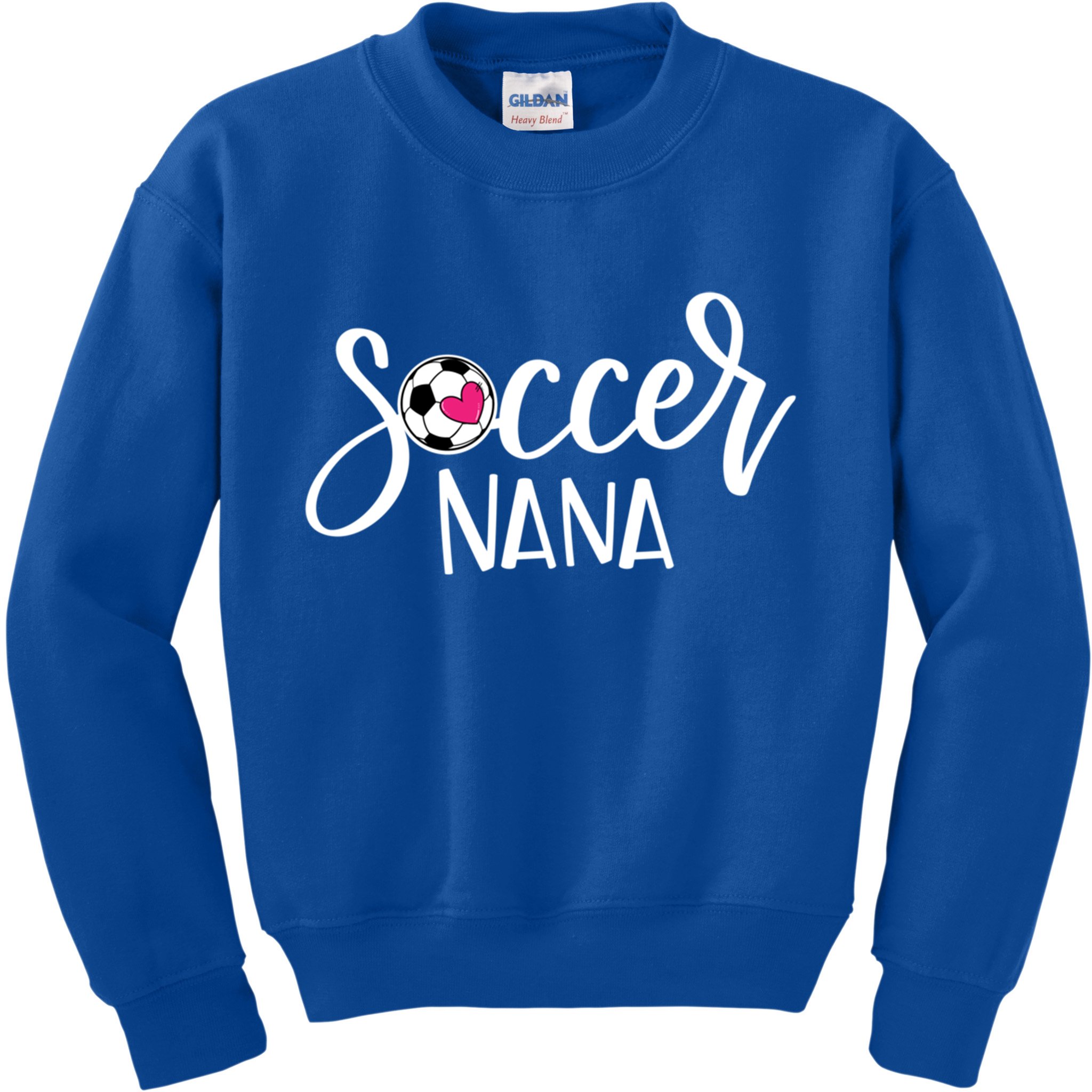 Soccer Nana Hand Lettered Gift For Nana With Ball And Heart Gift Kids Sweatshirt