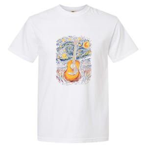 Starry Night Inspired Acoustic Guitar Garment-Dyed Heavyweight T-Shirt