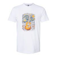 Starry Night Inspired Acoustic Guitar Softstyle CVC T-Shirt