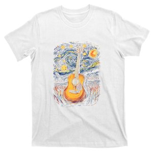 Starry Night Inspired Acoustic Guitar T-Shirt