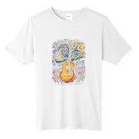 Starry Night Inspired Acoustic Guitar Tall Fusion ChromaSoft Performance T-Shirt