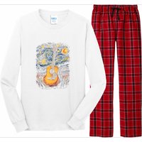 Starry Night Inspired Acoustic Guitar Long Sleeve Pajama Set