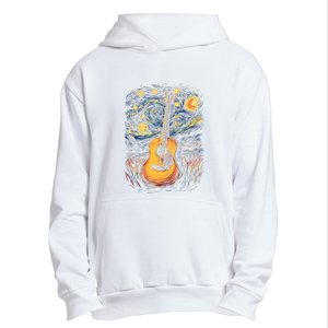 Starry Night Inspired Acoustic Guitar Urban Pullover Hoodie