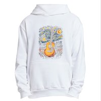 Starry Night Inspired Acoustic Guitar Urban Pullover Hoodie