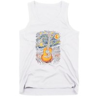 Starry Night Inspired Acoustic Guitar Tank Top