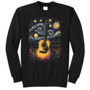 Starry Night Inspired Acoustic Guitar Sweatshirt