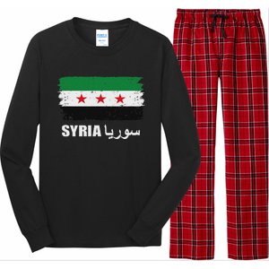 Syria Name In Arabic Syria Flag New Syrian Flag Syria Long Sleeve Pajama Set