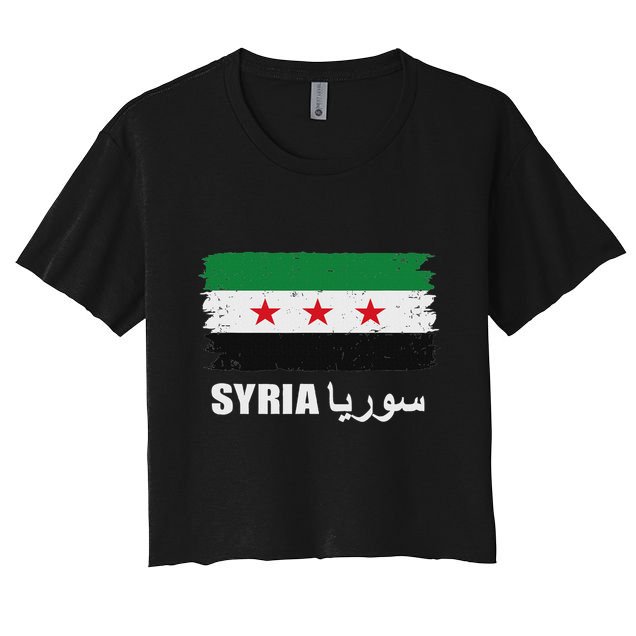 Syria Name In Arabic Syria Flag New Syrian Flag Syria Crop Top