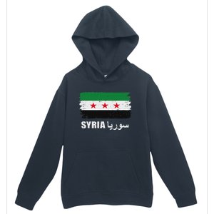 Syria Name In Arabic Syria Flag New Syrian Flag Syria Urban Pullover Hoodie