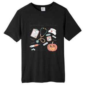 Spooky Nurse Icu Boo Crew Retro Halloween Costumes Gift Tall Fusion ChromaSoft Performance T-Shirt