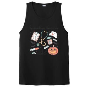 Spooky Nurse Icu Boo Crew Retro Halloween Costumes Gift PosiCharge Competitor Tank