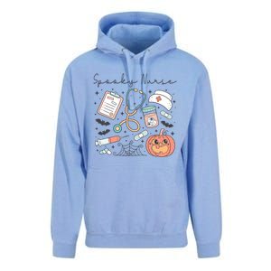 Spooky Nurse Icu Boo Crew Retro Halloween Costumes Gift Unisex Surf Hoodie