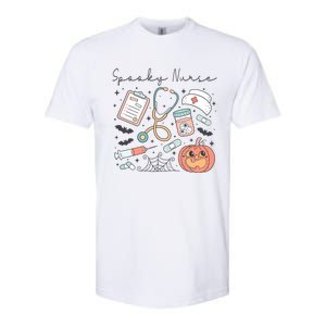 Spooky Nurse Icu Boo Crew Retro Halloween Costumes Gift Softstyle CVC T-Shirt