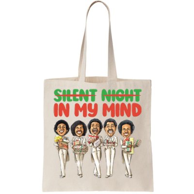 Silent Night In My Mind Black African American Christmas Tote Bag