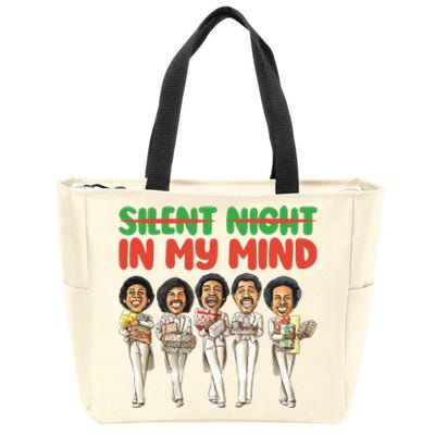 Silent Night In My Mind Black African American Christmas Zip Tote Bag