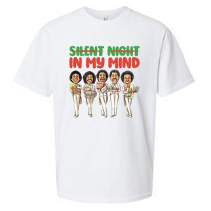 Silent Night In My Mind Black African American Christmas Sueded Cloud Jersey T-Shirt