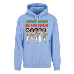 Silent Night In My Mind Black African American Christmas Unisex Surf Hoodie