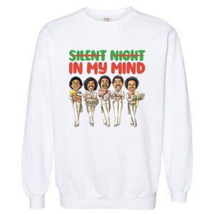 Silent Night In My Mind Black African American Christmas Garment-Dyed Sweatshirt