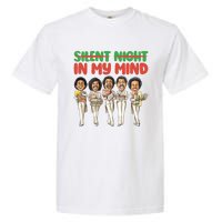 Silent Night In My Mind Black African American Christmas Garment-Dyed Heavyweight T-Shirt