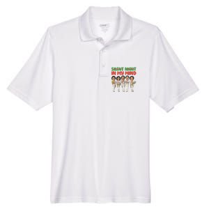 Silent Night In My Mind Black African American Christmas Men's Origin Performance Pique Polo