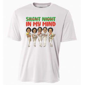 Silent Night In My Mind Black African American Christmas Cooling Performance Crew T-Shirt