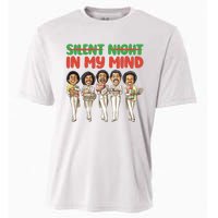 Silent Night In My Mind Black African American Christmas Cooling Performance Crew T-Shirt