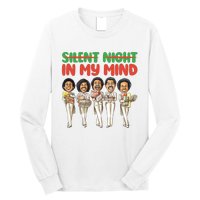 Silent Night In My Mind Black African American Christmas Long Sleeve Shirt