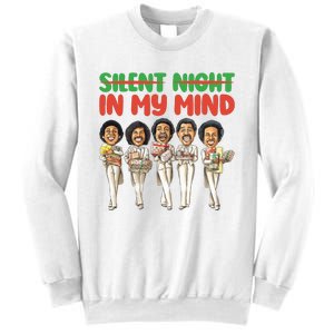 Silent Night In My Mind Black African American Christmas Sweatshirt