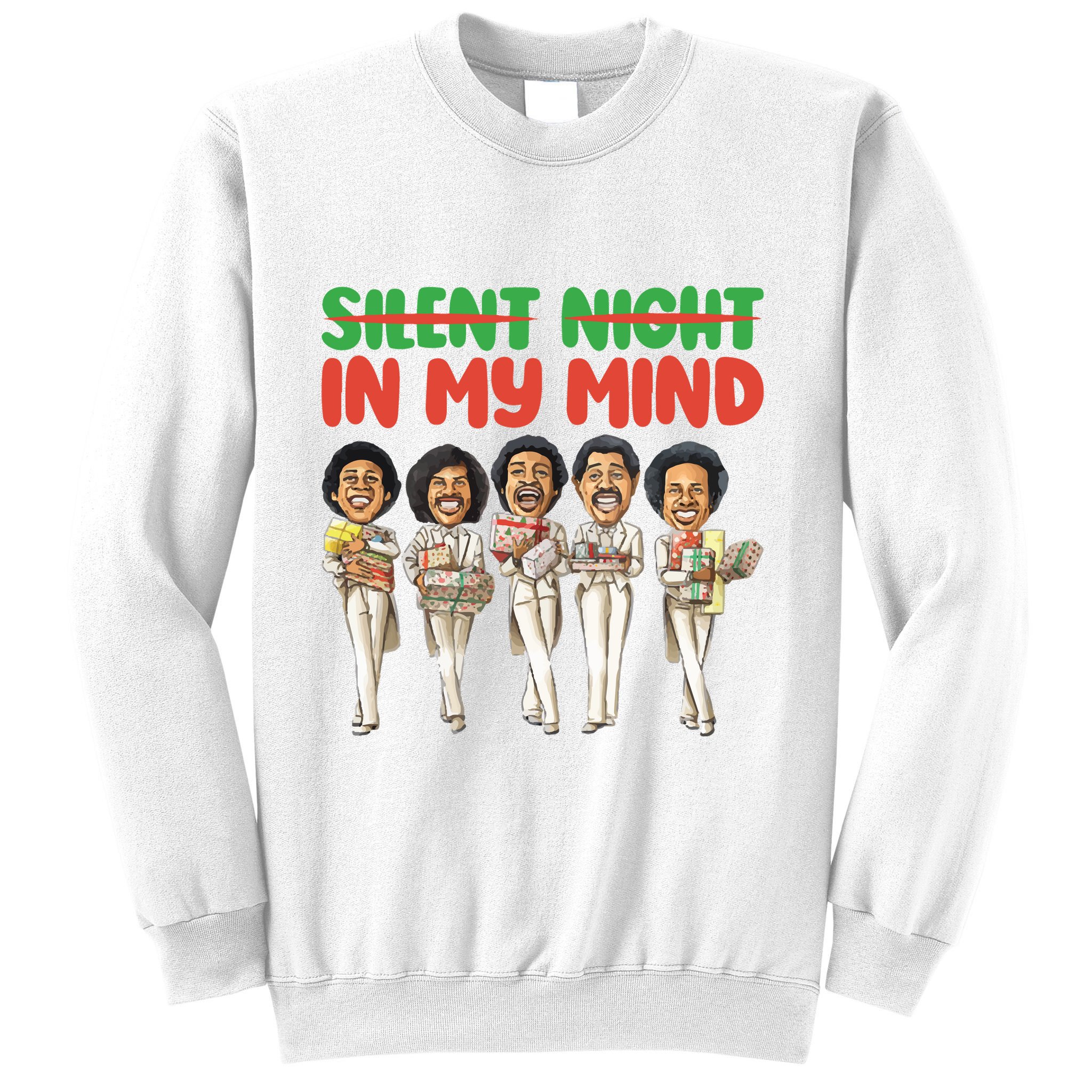 Silent Night In My Mind Black African American Christmas Sweatshirt