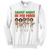 Silent Night In My Mind Black African American Christmas Sweatshirt