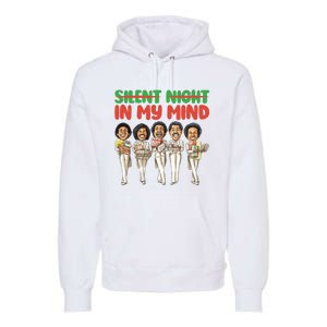 Silent Night In My Mind Black African American Christmas Premium Hoodie