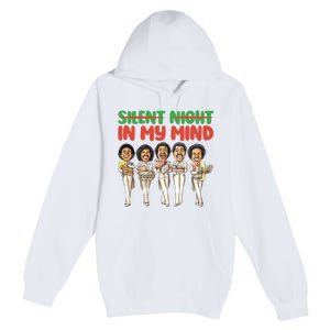 Silent Night In My Mind Black African American Christmas Premium Pullover Hoodie