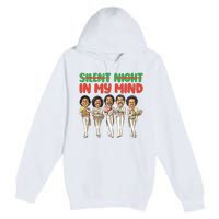 Silent Night In My Mind Black African American Christmas Premium Pullover Hoodie