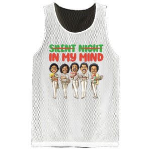 Silent Night In My Mind Black African American Christmas Mesh Reversible Basketball Jersey Tank